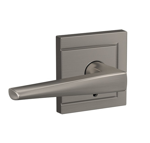 Schlage FC21ELR619ULD Eller Lever with Upland Rose Passage and Privacy Lock Satin Nickel Finish