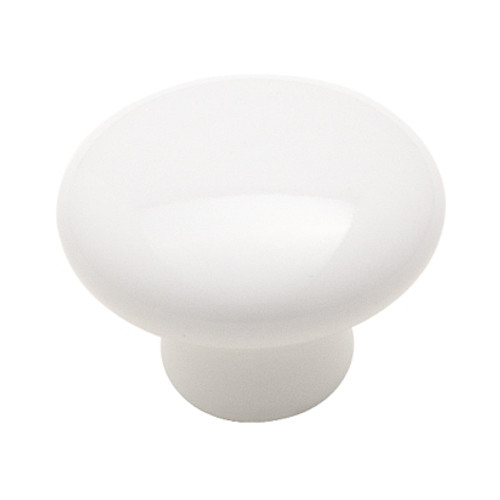 Amerock 232-WHT White 1-1/4" Allison Knob