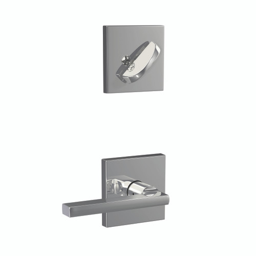 Schlage FC94LAT625COL Latitude Lever with Collins Rose Polished Chrome Dummy Handleset (Interior Side Only)