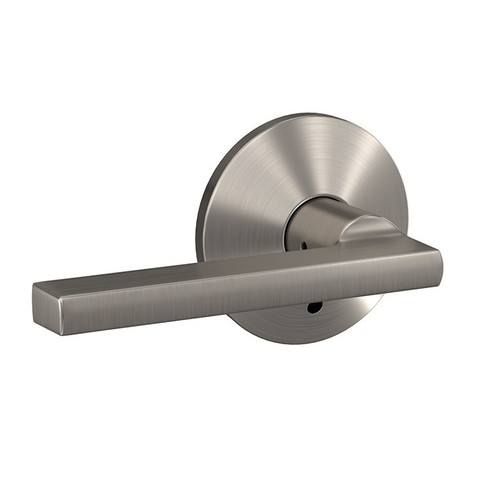 Schlage FC21LAT619KIN Latitude Lever with Kinsler Rose Passage and Privacy Lock Satin Nickel Finish