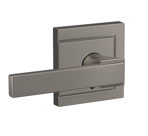 Schlage FC21NBK619ULD Northbrook Lever with Upland Rose Passage and Privacy Lock Satin Nickel Finish