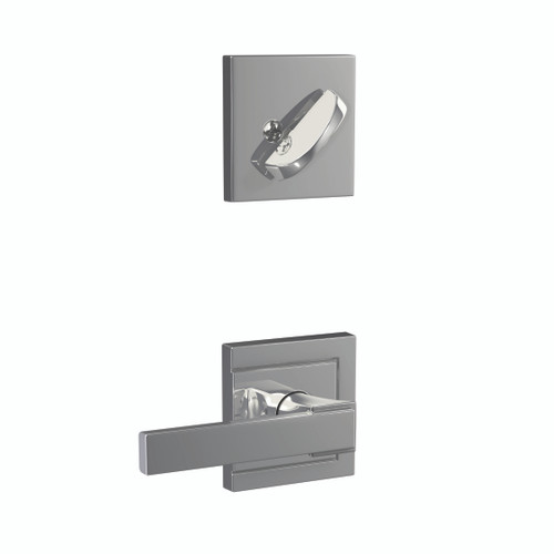 Schlage FC94NBK625ULD Northbrook Lever with Upland Rose Polished Chrome Dummy Handleset (Interior Side Only)