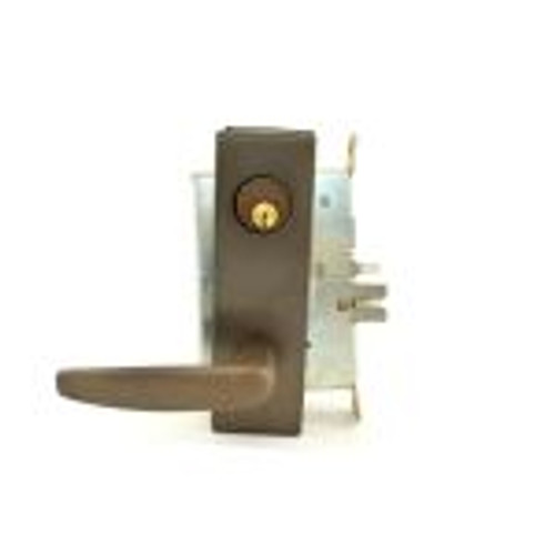 Schlage L9077P-643E Aged Bronze Mortise Classroom Security Holdback Lock with N Escutcheon and Your Choice of Handle