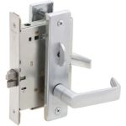 Schlage L9440-609 Antique Brass Mortise Privacy with Deadbolt with L Escutcheon and Your Choice of Handle