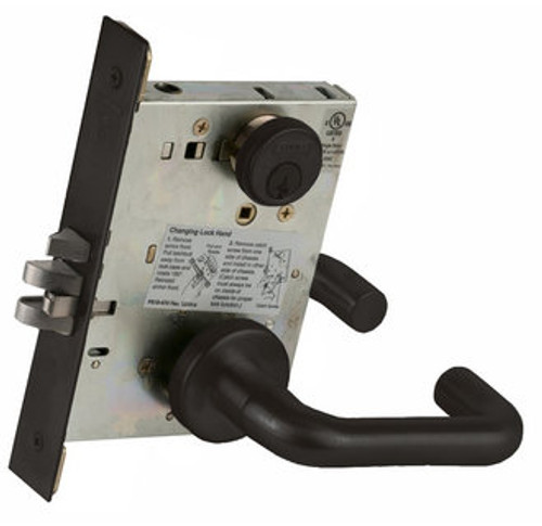 Schlage L9080P-613 Oil Rubbed Bronze Mortise Storeroom Lock with Your Choice of Handle and Rose