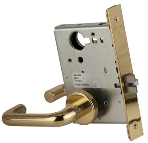Schlage L9010-605 Polished Brass Mortise Passage with Your Choice of Handle and Rose
