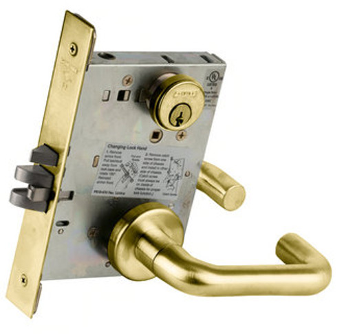 Schlage L9060P-606 Satin Brass Mortise Apartment Entrance Lock with Your Choice of Handle and Rose