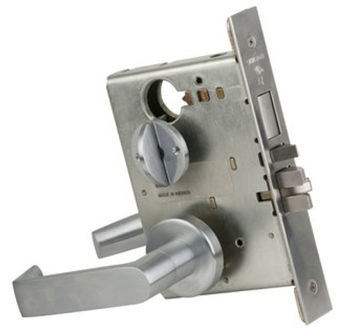 Schlage L9440-619 Satin Nickel Mortise Privacy with Deadbolt with Your Choice of Handle and Rose