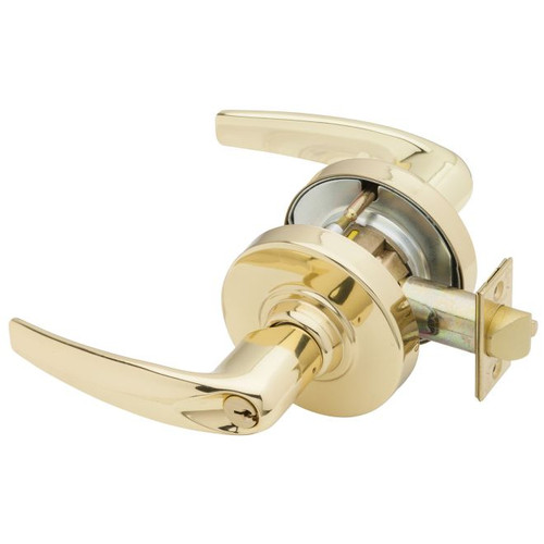 Schlage ND96PD-ATH-605 Bright Brass Vandlgard Storeroom Lock Athens Lever