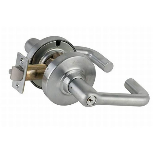 Schlage ND93PD-TLR-605 Bright Brass Vandlgard Vestibule Lock Tubular Lever