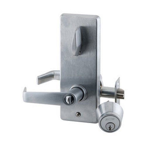 Schlage S280PD-SAT-605 Bright Brass Storeroom Double Locking Interconnected Saturn Handle