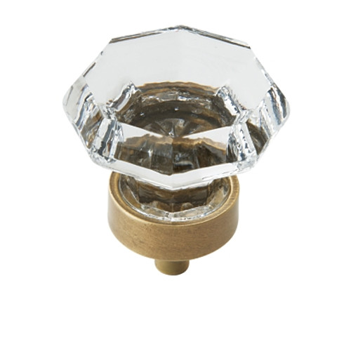 Amerock BP55268-CGB Crystal/Gilded Bronze 1-1/4" Traditional Classics Knob