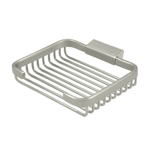 Deltana WBR6050U15 Satin Nickel 6" Rect. Wire Basket Soap Holder