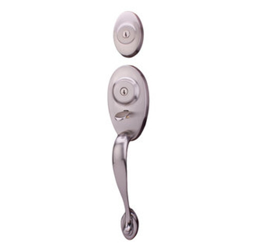 Weslock 1343/1302-U-N Satin Nickel Lexington Double Cylinder 2-Point Handleset Bordeau Lever