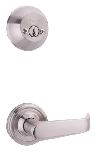 Weslock 2109A-D Satin Chrome Lexington/Colonial Double Cylinder Handleset Access Lever (Interior Side Only)
