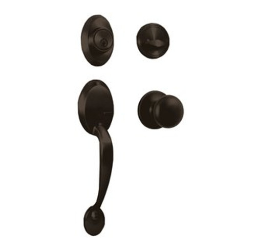 Weslock 2810S-1 Oil Rubbed Bronze Hillcrest Single Cylinder Handleset with Salem Knob