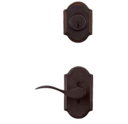 Weslock 7402H-1 Oil Rubbed Bronze Castletown Double Cylinder Handleset Carlow Lever (Interior Side Only)