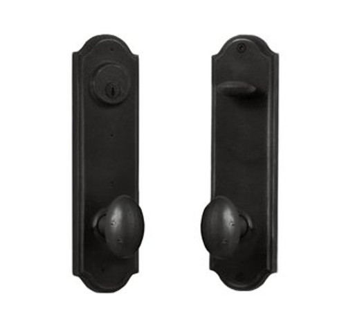 Weslock 7645F-2 Black Tramore Dummy Handleset with Wexford Knob