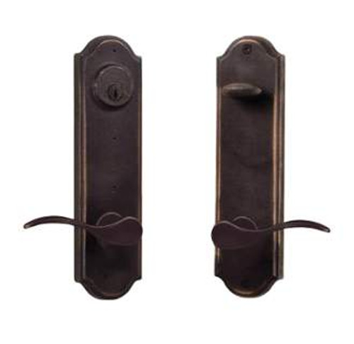 Weslock 7645H-1 Oil Rubbed Bronze Tramore Dummy Handleset with Carlow Lever