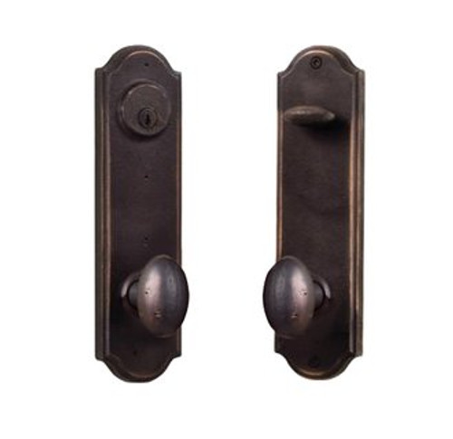 Weslock 7645M-1 Oil Rubbed Bronze Tramore Dummy Handleset with Durham Knob