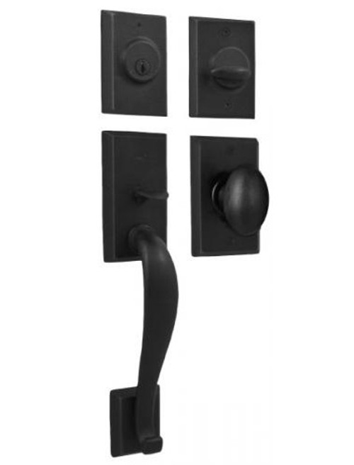 Weslock 7915/7805-H-1 Oil Rubbed Bronze Aspen Dummy Handleset with Carlow Lever