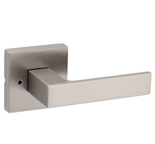 Kwikset 730SALSQT-15 Satin Nickel Singapore Privacy Lever with Square Rose