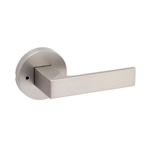 Kwikset 730SALRDT-15 Satin Nickel Singapore Privacy Lever with Round Rose