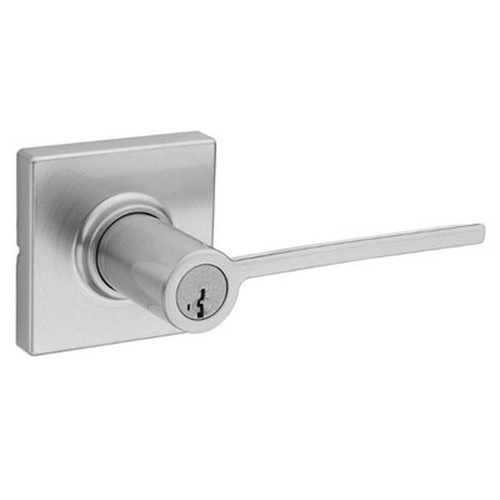 Kwikset 405LRLSQT-26D Satin Chrome Keyed Entry Ladera Lever and Square Rose