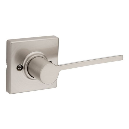 Kwikset 488LRLSQTRH-15 Right Hand Satin Nickel Half Dummy Ladera Lever with Square Rose