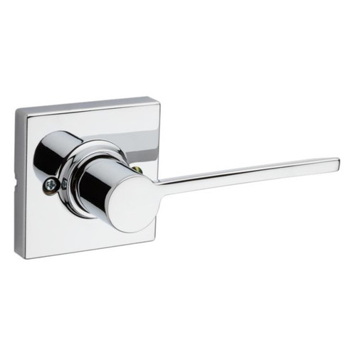 Kwikset 488LRLSQTRH-26 Right Hand Polished Chrome Half Dummy Ladera Lever with Square Rose