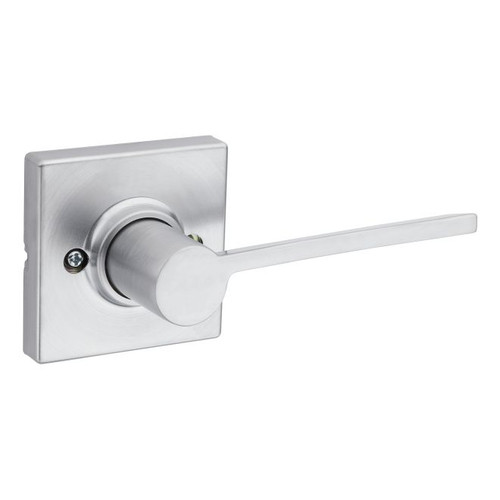 Kwikset 488LRLSQTRH-26D Right Hand Satin Chrome Half Dummy Ladera Lever with Square Rose