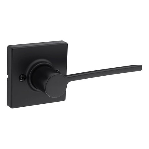 Kwikset 488LRLSQTRH-514 Right Hand Iron Black Half Dummy Ladera Lever with Square Rose