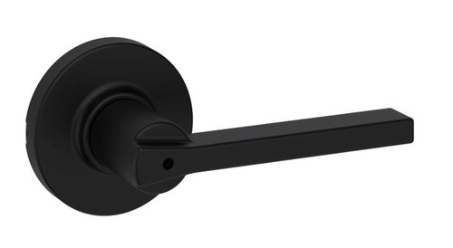 Kwikset 300CSLRDT-514 Iron Black Privacy Casey Lever with Round Rose
