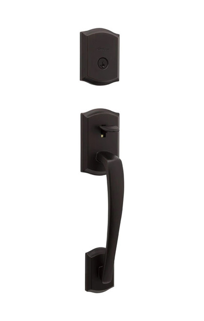 Kwikset 818PTHLIP-11PS Venetian Bronze Prescott Single Cylinder Handleset (Exterior Side Only)