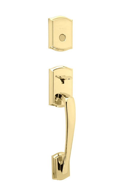 Kwikset 819PTHLIP-L03 Lifetime Brass Prescott Dummy Handleset (Exterior Side Only)