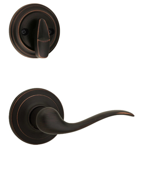 Kwikset 966TNL-11P Venetian Bronze Tustin Lever Single Cylinder Handleset (Interior Side Only)