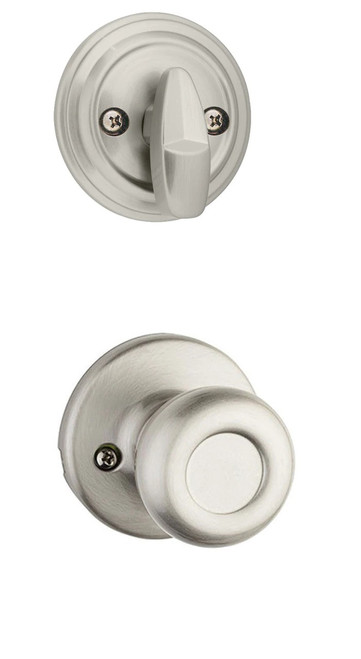 Kwikset 966T-15.UNIV Tylo Knob Interior Single Cylinder Handleset Trim for Both 800 and 687 Series Handlesets Satin Nickel Finish