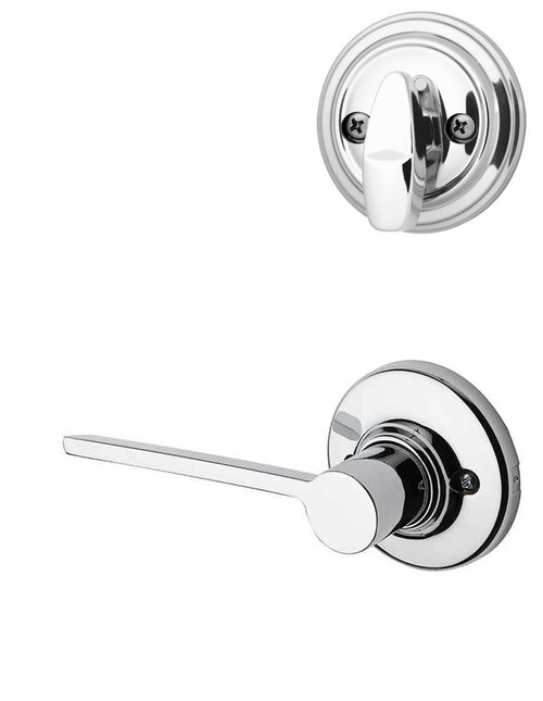 Kwikset 966LRLRDTRH-26 Right Hand Polished Chrome Ladera Lever Single Cylinder Handleset (Interior Side Only)