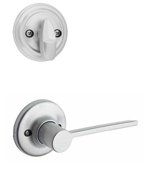 Kwikset 966LRLRDTLH-26D Left Hand Satin Chrome Ladera Lever Single Cylinder Handleset (Interior Side Only)