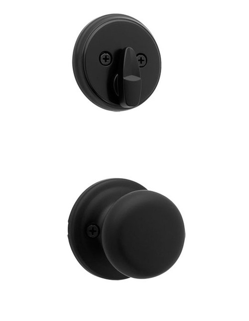 Kwikset 971H-514 Single Cylinder Interior Hancock Knob Trim Iron Black Finish