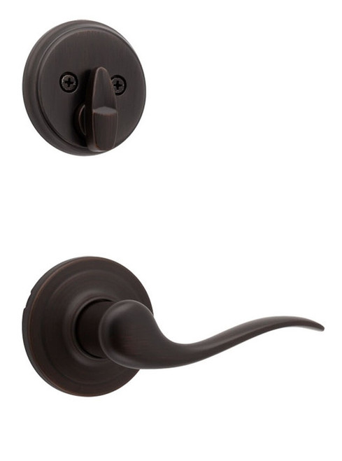 Kwikset 971TNLLH-11P Left Hand Single Cylinder Interior Tustin Lever Trim Venetian Bronze Finish