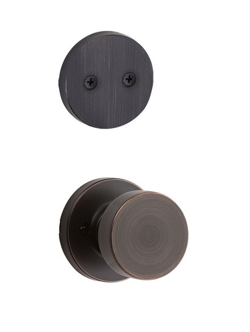 Kwikset 973PSKRDT-11P Dummy Interior Pismo Knob Trim with Round Rose Venetian Bronze Finish