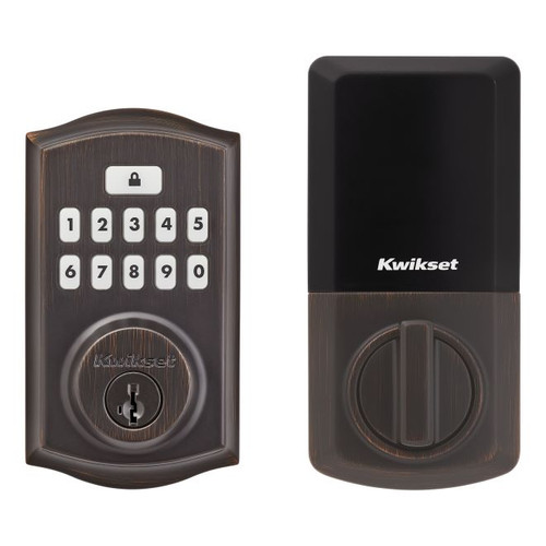 Kwikset 9260TRL-11PS Traditional SmartCode Keypad Electronic Deadbolt SmartKey Venetian Bronze Finish