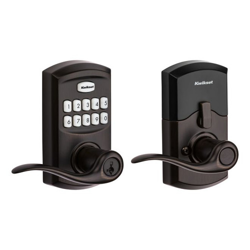 Kwikset 917TNL-11PS Smartcode Keypad Electronic with Tustin Lever SmartKey Venetian Bronze Finish