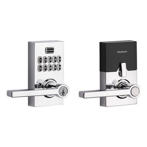 Kwikset 917HFL-26S Smartcode Keypad Electronic with Halifax Lever SmartKey Polished Chrome Finish