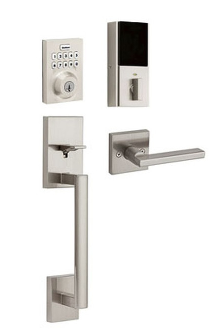 Kwikset HC620CNT-ZW700-815SCEHFL-15 Touchpad Electronic Deadbolt with Z-Wave with San Clemente Handleset Satin Nickel Finish