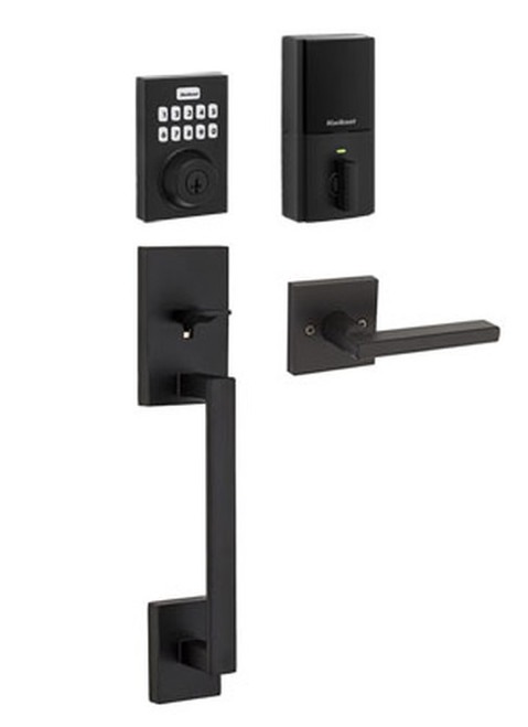 Kwikset HC620CNT-ZW700-815SCE-514 Touchpad Electronic Deadbolt with Z-Wave with San Clemente Handleset Iron Black Finish