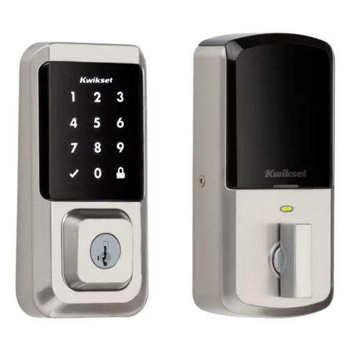 Kwikset 939WIFITSCR-15S Halo Wi-Fi Enabled Smart Lock Deadbolt with Touchscreen Satin Nickel Finish