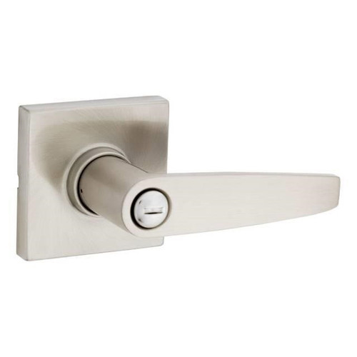 Safelock SL4000WISQT-15 Winston Lever with Square Rose Privacy Lock Satin Nickel Finish
