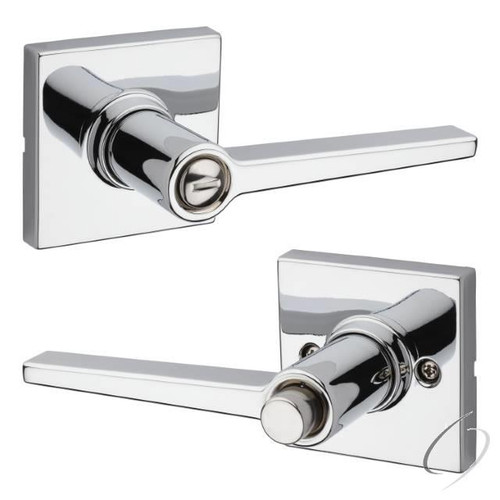 Safelock SL4000DALSQT-26 Daylon Lever with Square Rose Privacy Lock Bright Chrome Finish